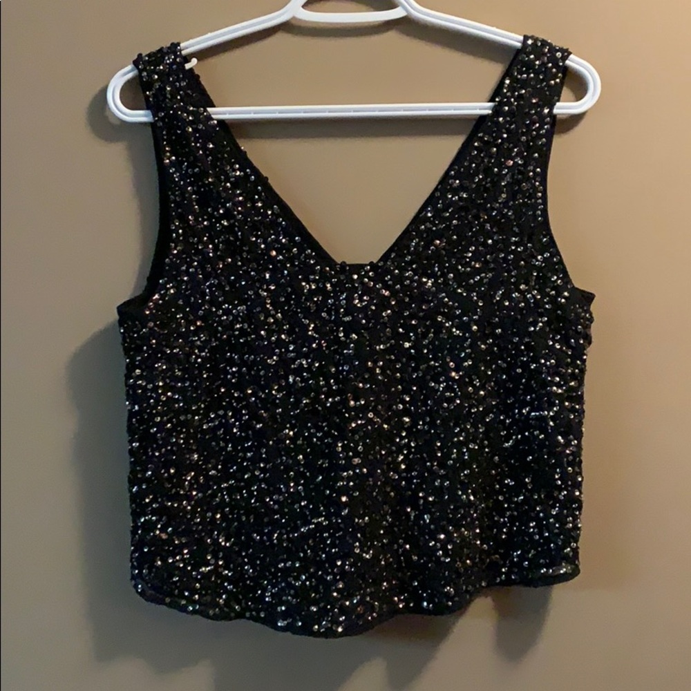 ❌SOLD❌Sparkly Crop Top - Picture 1 of 4